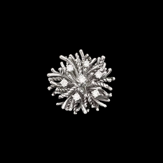 AVELIA Silver Magnetic Firework Brooch