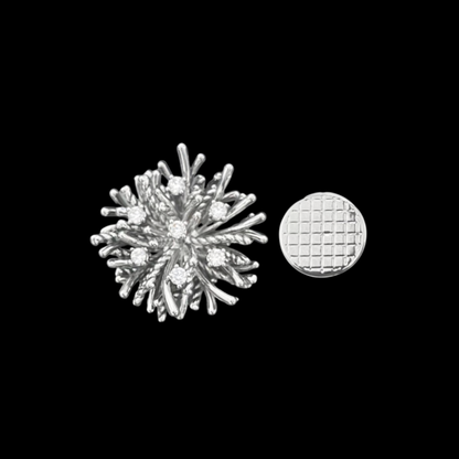 AVELIA Silver Magnetic Firework Brooch