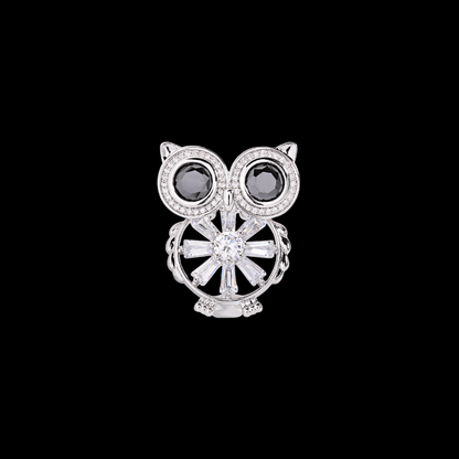 AVELIA Silver Vintage Owl Brooch
