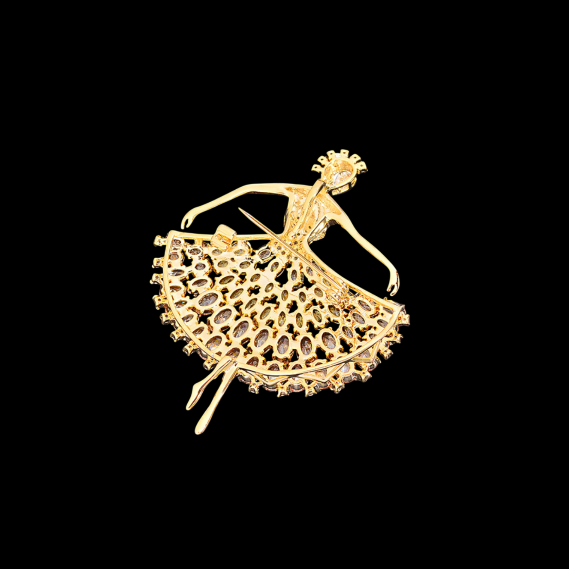AVELIA Sunset Crystal Ballet Dancer Brooch