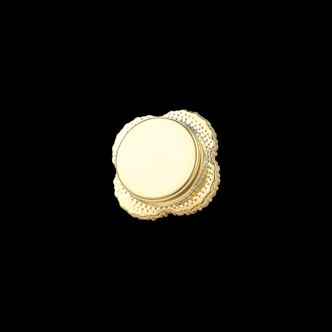 AVELIA Vintage Black Clover Magnetic Brooch