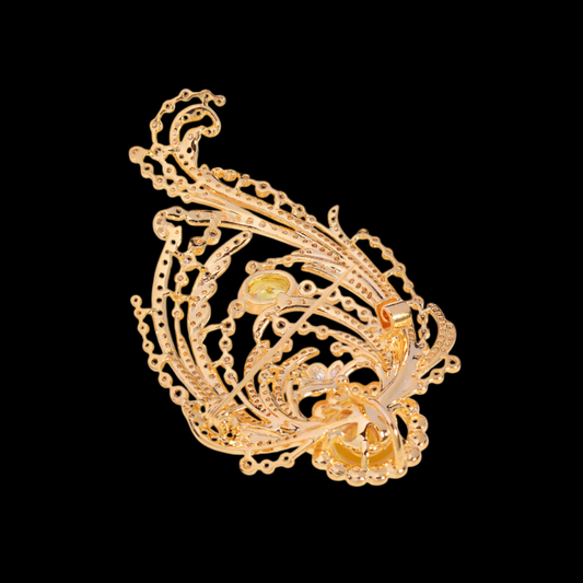 AVELIA Vintage Flame Phoenix Brooch