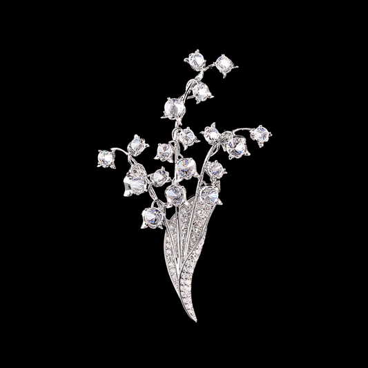 AVELIA Vintage Silver Lily of Valley Brooch