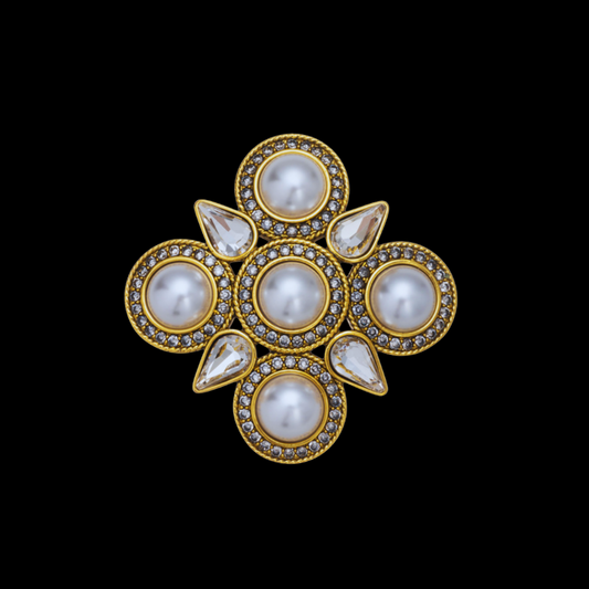 AVELIA Vintage Pearl Cluster Grace Brooch