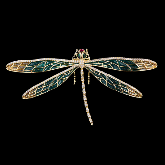 AVELIA Classic Enamel Dragonfly Grace Brooch