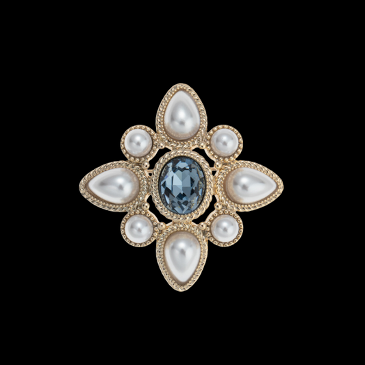 VINTAGE Azure Pearl Reverie Brooch - AVELIA JEWELRY