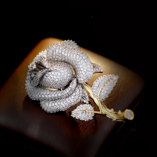 Classic Rose Timeless Grace Brooch - AVELIA JEWELRY