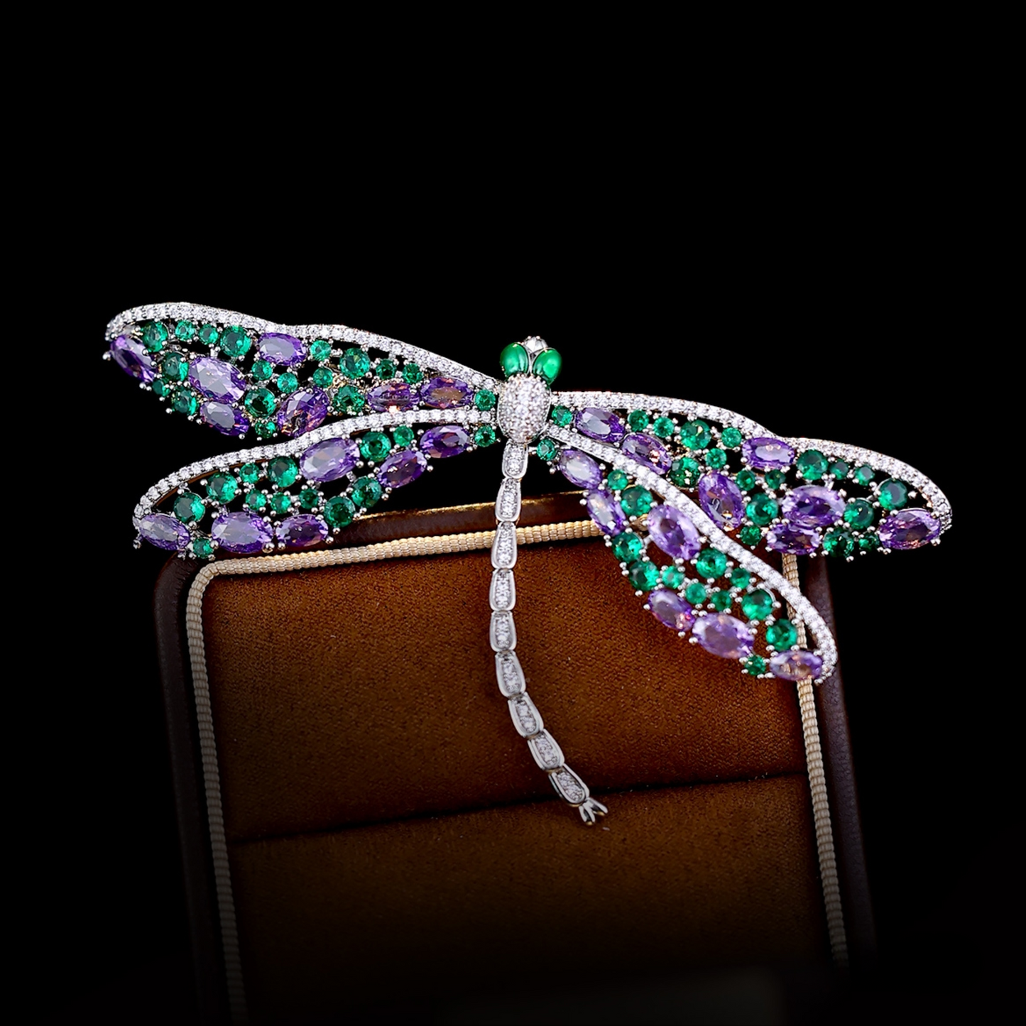 Classic Dragonfly Gems Grace Brooch - AVELIA JEWELRY