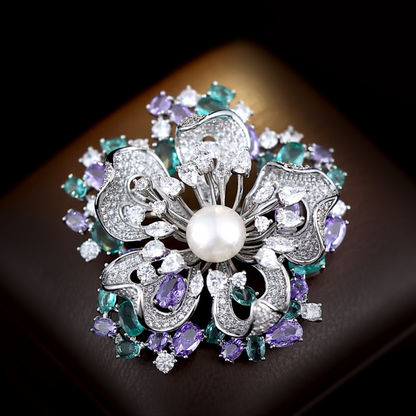Classic Pearl Bloom Grace Brooch - AVELIA JEWELRY