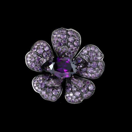 Classic Lavender Bloom Grace Brooch - AVELIA JEWELRY