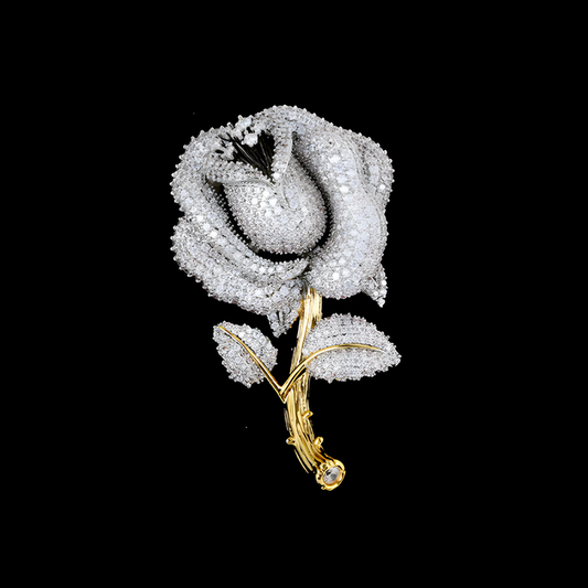 Classic Rose Timeless Grace Brooch - AVELIA JEWELRY