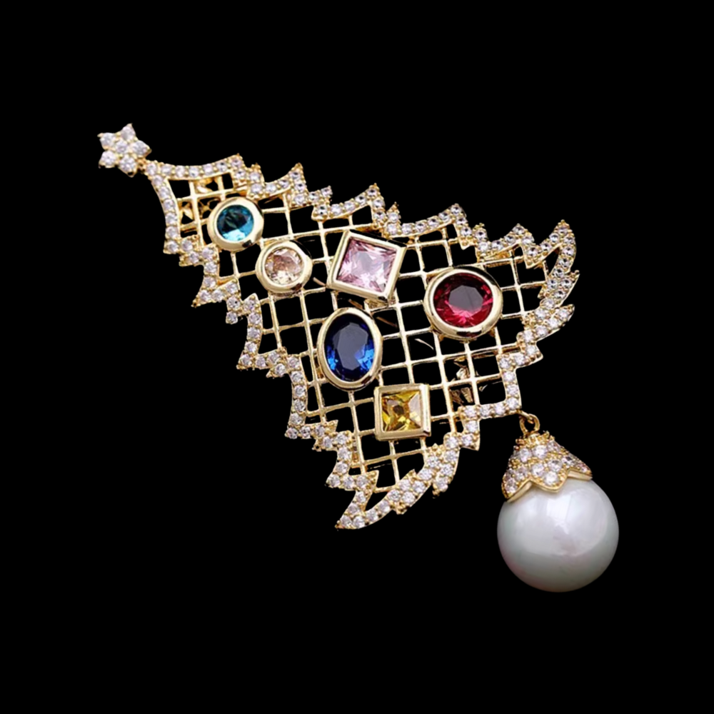 AVELIA Vintage Christmas Tree Brooch