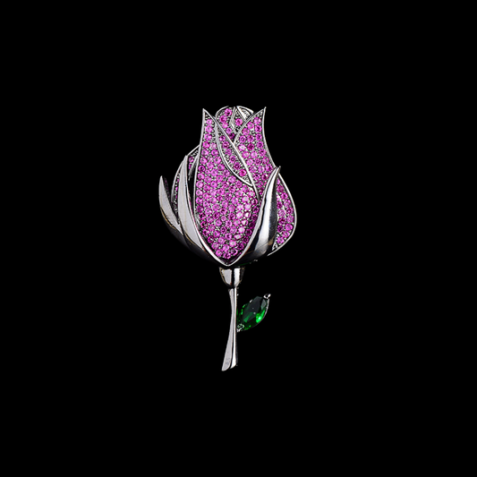  AVELIA Black Rose Brooch