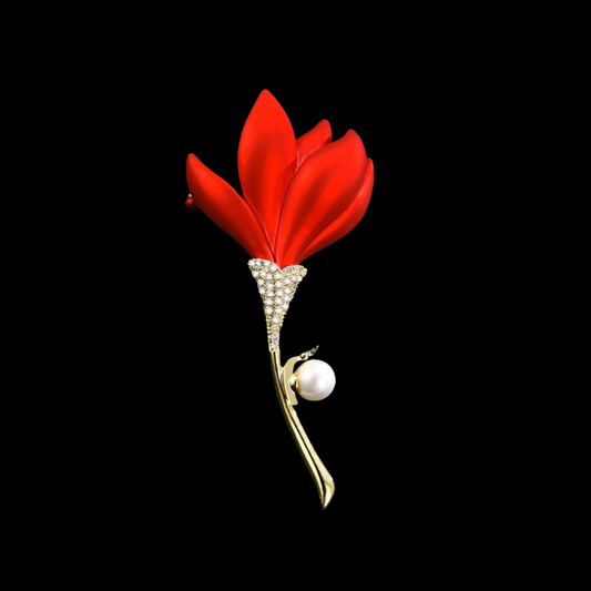 AVELIA Red Rose Brooch