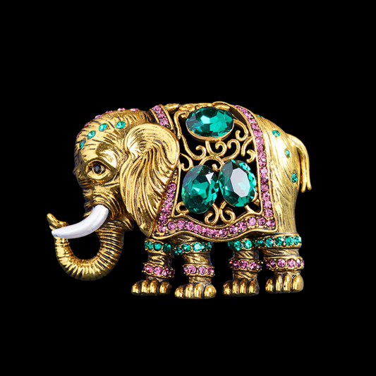 AVELIA Elephant Cameo Brooch