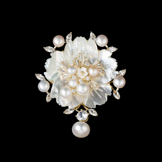 AVELIA Pearl Flower Brooch