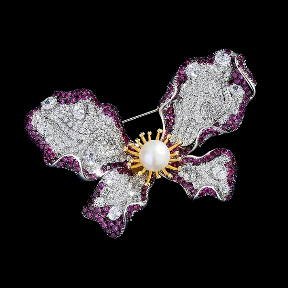 AVELIA Classic Butterfly Grace Pearl Brooch