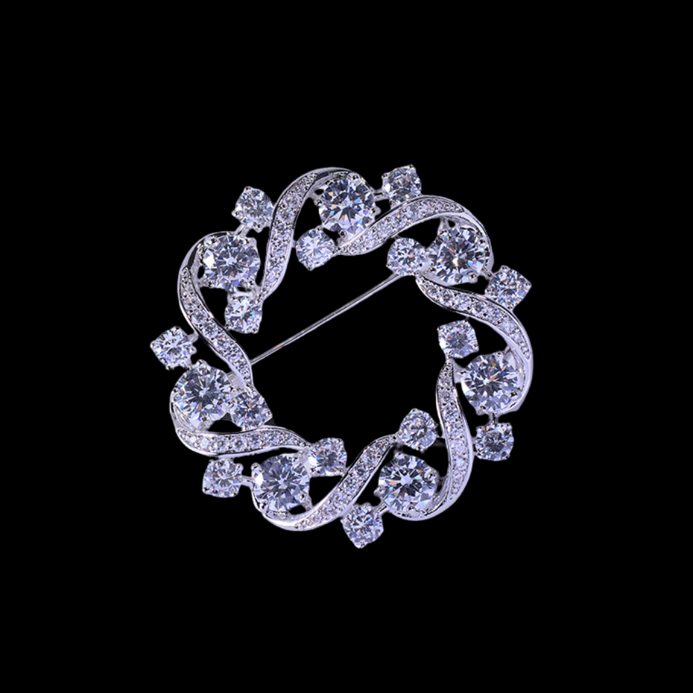 AVELIA Fortunelle Twisted Annular Brooch