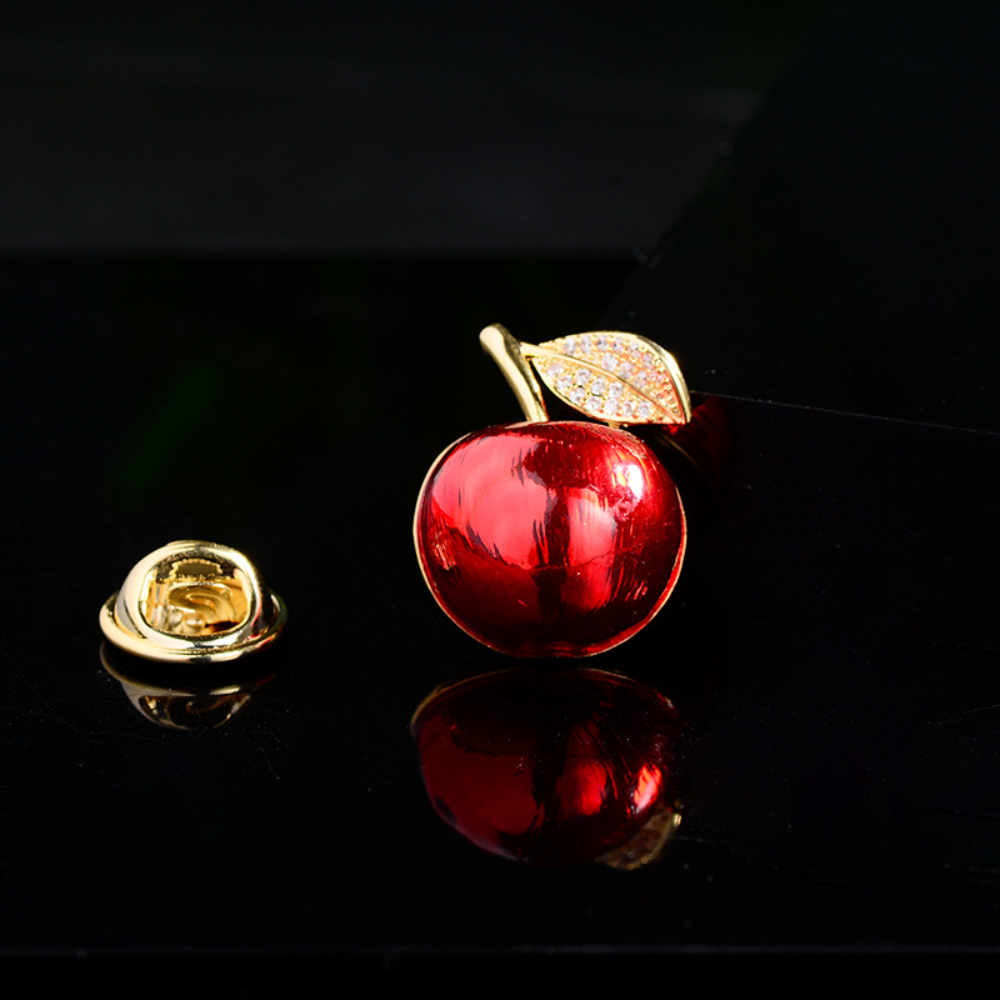 AVELIA Enamel Apple Brooch