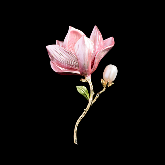 AVELIA Pink Flower Brooch