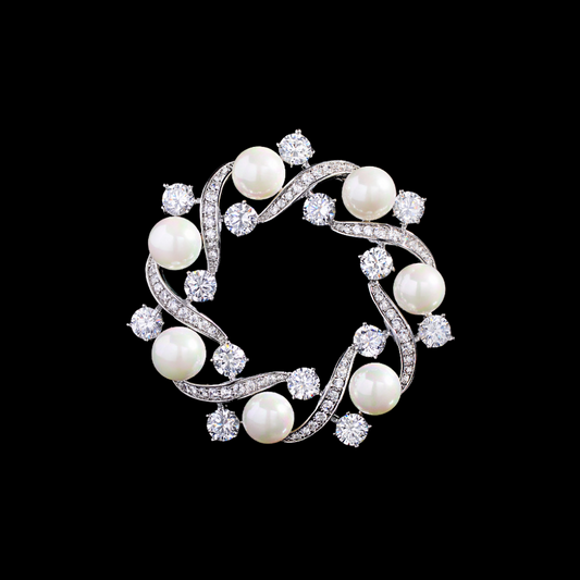 AVELIA Fortunelle Pearl Annular Brooch