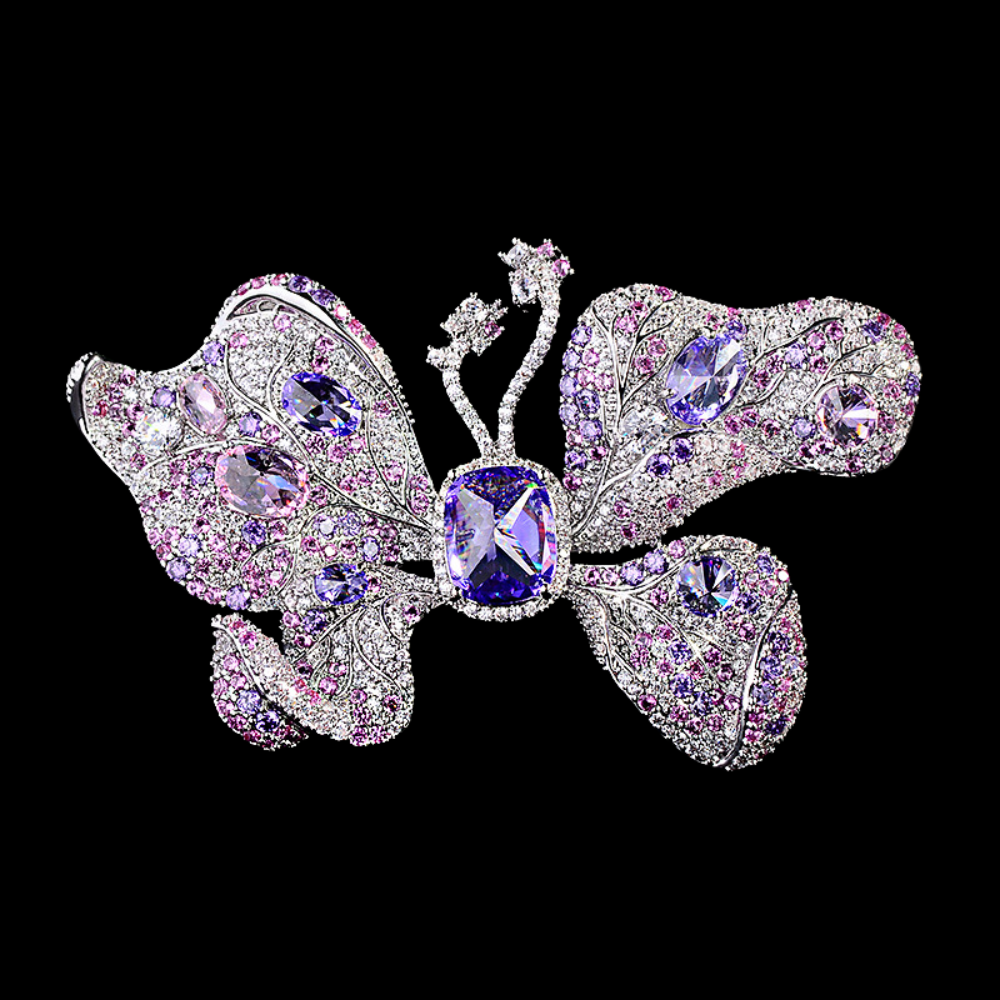 AVELIA Classic Purple Radiance Butterfly Brooch