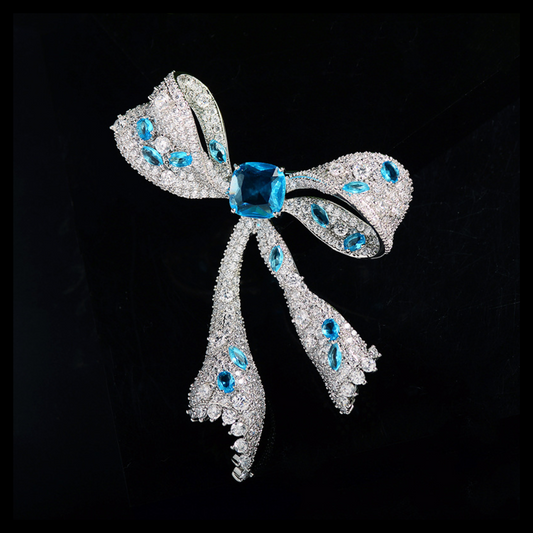 AVELIA Classic Blue Bow Brooch