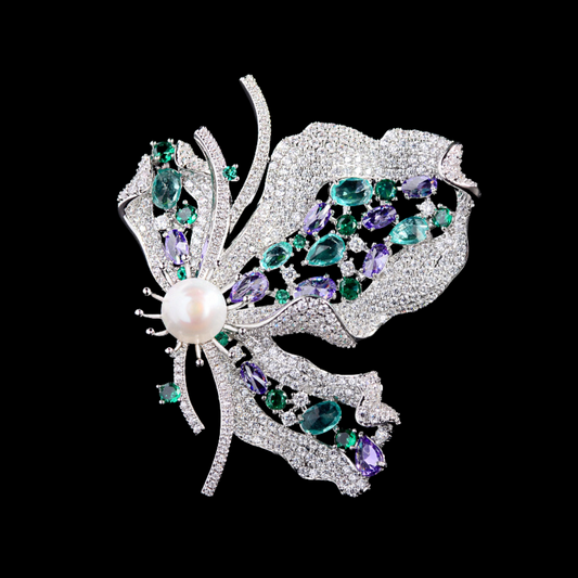 AVELIA Vintage Silver Butterfly Brooch