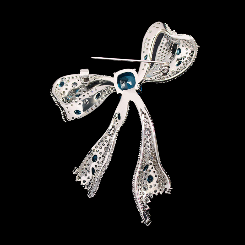 AVELIA Classic Blue Bow Brooch