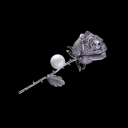 AVELIA Silver Rose Brooch