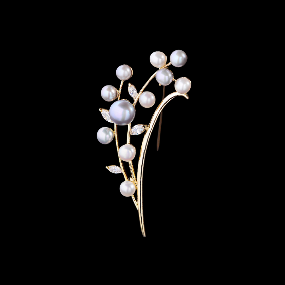 AVELIA Vintage Pearl Bouquet Brooch