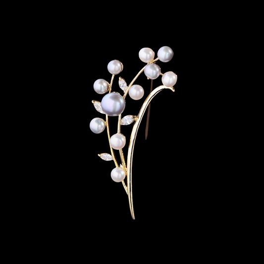 AVELIA Vintage Pearl Bouquet Brooch