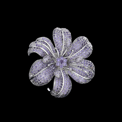 AVELIA Purple Flower Brooch