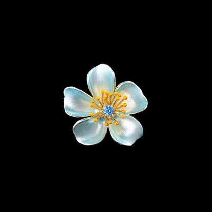 AVELIA Enamel Blue Forget-Me-Not Brooch