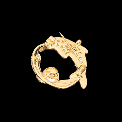 AVELIA Mother of Pearl Dolphin Brooch