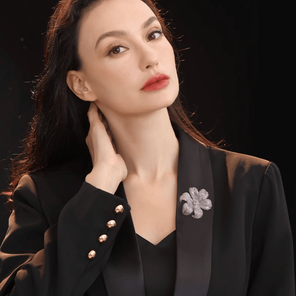 AVELIA Purple Flower Brooch