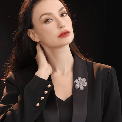 AVELIA Purple Flower Brooch